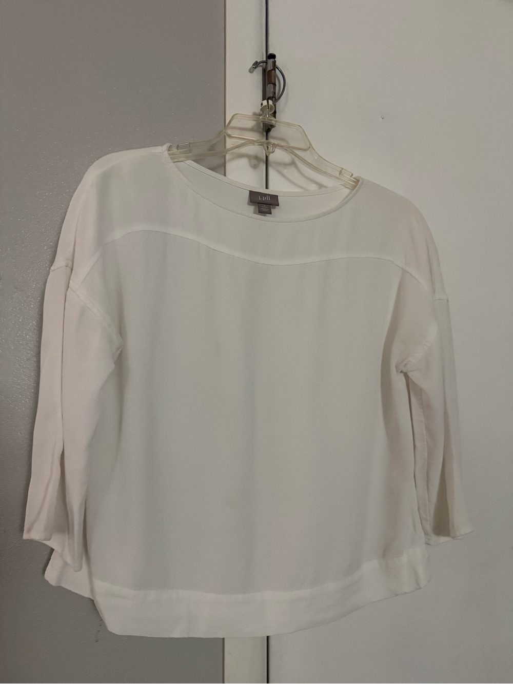 J. Jill Cream Round-Neck Relaxed Blouse
